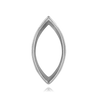 ITI NYC Marquise Shape Tapered Bezels With Airline in Sterling Silver (3.00 x 1.33 mm - 11.75 x 6.50 mm)