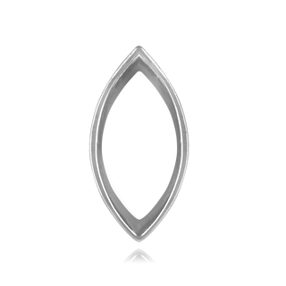 ITI NYC Marquise Shape Tapered Bezels With Airline in Sterling Silver (3.00 x 1.33 mm - 11.75 x 6.50 mm)