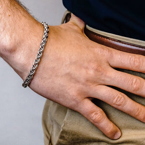 Wall St. Wheat Bracelet in Sterling Silver