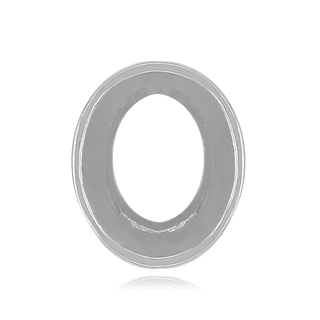 ITI NYC Oval Tapered Bezels With Airline in Sterling Silver (4.50 x 3.00 mm - 14.00 x 11.50 mm)