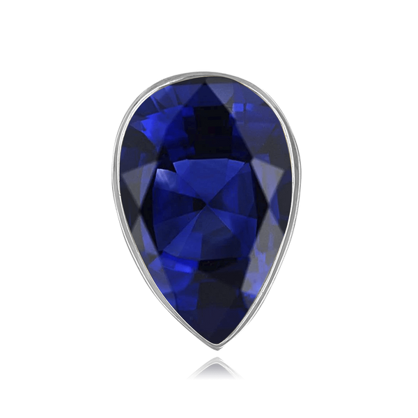 ITI NYC Pear Shape Tapered Bezels With Airline in Sterling Silver (3.00 x 1.75 mm - 13.50 x 9.00 mm)