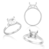 ITI NYC Princess Shape 4 Prong Lucida Solitaire