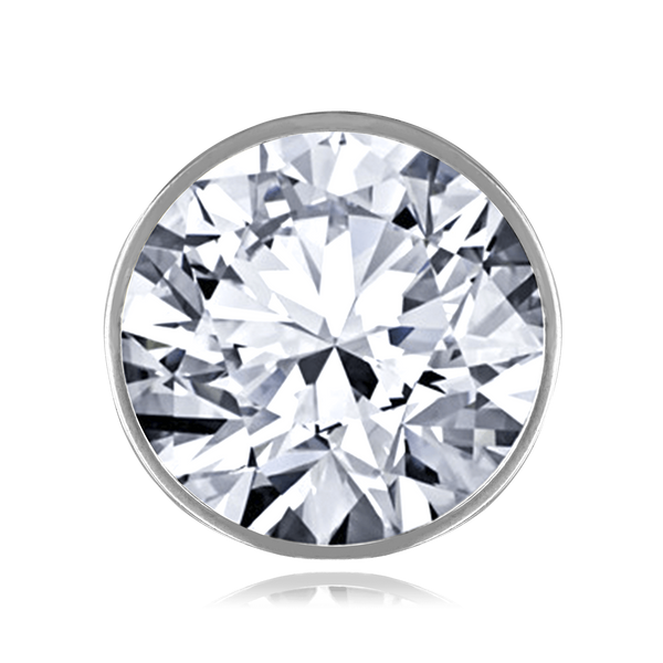 ITI NYC Round Tapered Bezels With Airline in Sterling Silver (2.50 mm - 13.00 mm)