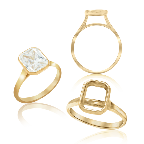 ITI NYC Oval 4 Prong Basket Solitaire