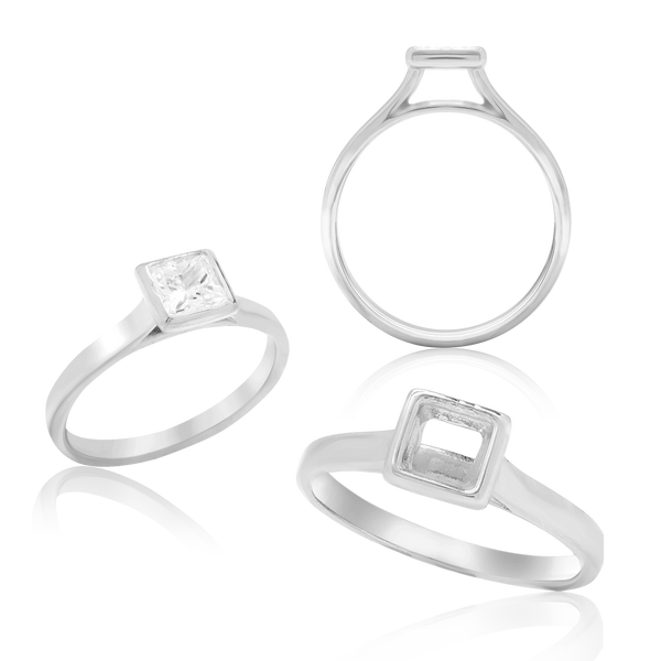 ITI NYC Princess Shape Bezel Solitaire