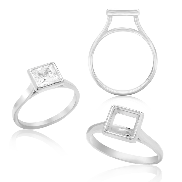 ITI NYC Princess Shape Bezel Solitaire