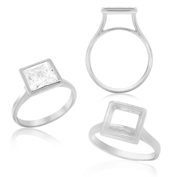 ITI NYC Princess Shape Bezel Solitaire