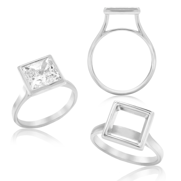 ITI NYC Princess Shape Bezel Solitaire