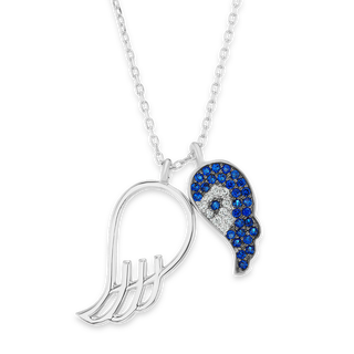 Wings Necklace in Sterling Silver (22 x 11 mm)