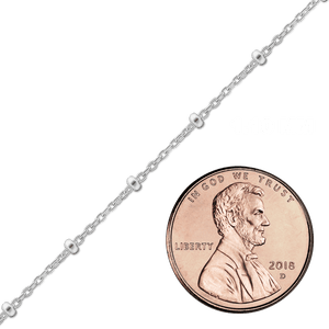 Bulk / Spooled Cable Stud Chain in Sterling Silver (1.10 mm)