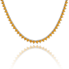 Tennis Necklace with Citrine Stones (November Birthstones) in 14K Gold (1.75 mm - 4.0 mm)
