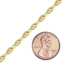 Load image into Gallery viewer, Bulk / Spooled Classic Puffed Mariner Link Hollow Chain in 14K Yellow Gold (3.80 mm - 12.00 mm)
