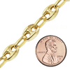 Bulk / Spooled Classic Puffed Mariner Link Semi-Solid Chain in 14K Yellow Gold (3.80 mm - 12.00 mm)