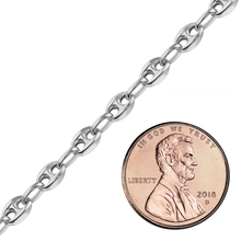 Load image into Gallery viewer, Bulk / Spooled Classic Puffed Mariner Link Semi-Solid Chain in Sterling Silver (4.50 mm - 8.00 mm)
