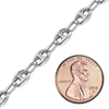 Bulk / Spooled Classic Puffed Mariner Link Semi-Solid Chain in Sterling Silver (4.50 mm - 8.00 mm)