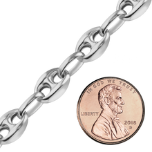 Load image into Gallery viewer, Bulk / Spooled Classic Puffed Mariner Link Hollow Chain in Sterling Silver (4.50 mm - 8.00 mm)
