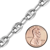 Bulk / Spooled Classic Puffed Mariner Link Semi-Solid Chain in Sterling Silver (4.50 mm - 8.00 mm)