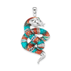 Snake Charm with CZ's (55 x 28 mm)
