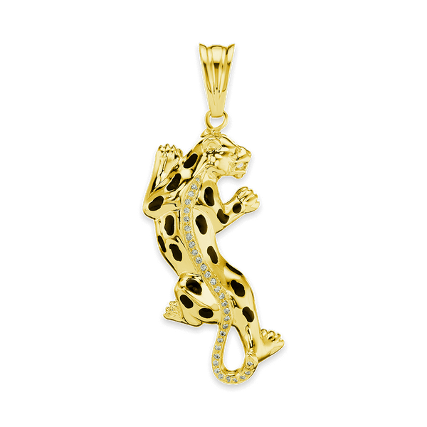 Panther Charm with CZ's (80 x 28mm)