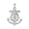 ITI NYC Mariner Anchor Crucifix Pendant in Sterling Silver