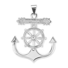 Load image into Gallery viewer, ITI NYC Mariner Anchor Cross Pendant in Sterling Silver
