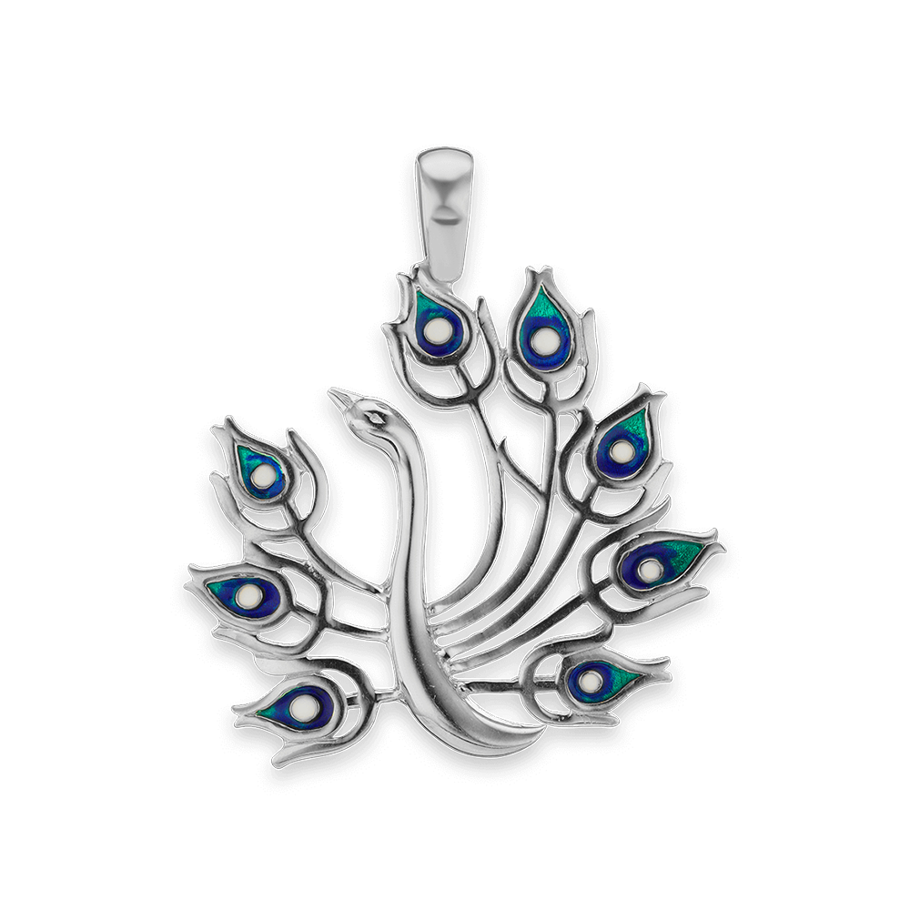 Peacock Charm (41 x 47mm)