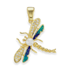 Dragonfly Charm with CZ's (27 x 21mm)