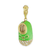 Baby Shoe with CZ's Charm (28 x 10 mm)
