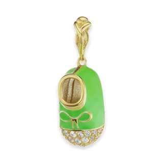 Baby Shoe with CZ's Charm (28 x 10 mm)