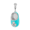 Baby Shoe with CZ's Charm (28 x 10 mm)