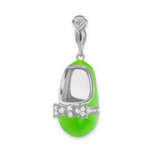 Load image into Gallery viewer, Baby Shoe with CZ&#39;s Charm (28 x 10mm)
