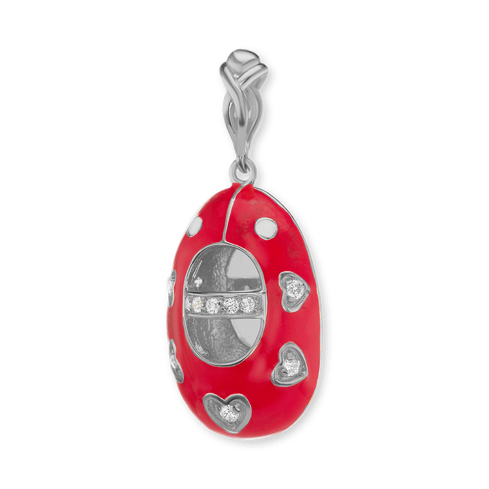 Baby Shoe with CZ's Charm (30 x 13mm)