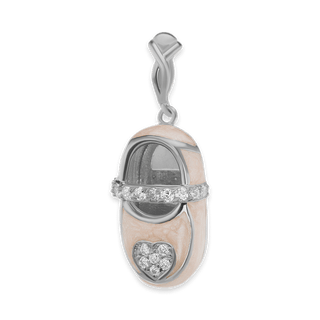 Baby Shoe with CZ's Charm (28 x 11mm)