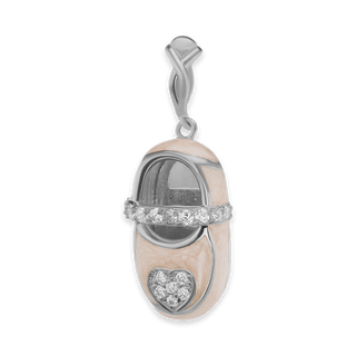 Baby Shoe with CZ's Charm (28 x 11 mm)