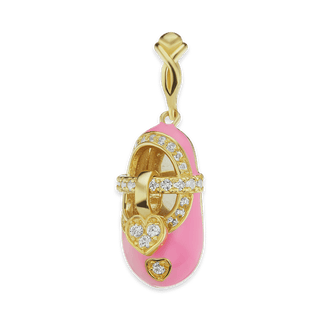 Baby Shoe with CZ's Charm (28 x 11 mm)