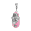Baby Shoe with CZ's Charm (28 x 11mm)