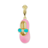 Baby Shoe Pink Ballerina with CZ Charm (28 x 10 mm)