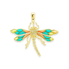 Dragonfly Charm with CZ's (41 x 45mm)
