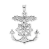 ITI NYC Mariner Anchor Crucifix Pendant in Sterling Silver