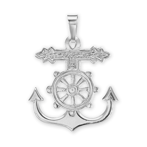 ITI NYC Mariner Anchor Cross Pendant in Sterling Silver