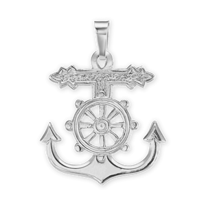 ITI NYC Mariner Anchor Cross Pendant in Sterling Silver