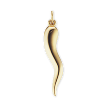 Load image into Gallery viewer, ITI NYC Italian Horn Pendant in 14K Gold
