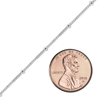 Bulk / Spooled Curb Stud Chain in Sterling Silver (1.05 mm)