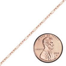 Load image into Gallery viewer, Bulk / Spooled Diamond Cut Cable Figaro Chain in 14K Rose Gold (1.60 mm)
