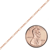Bulk / Spooled Diamond Cut Cable Figaro Chain in 14K Rose Gold (1.60 mm)