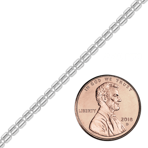 Bulk / Spooled Double Cylinder Bead Chain in Sterling Silver (2.40 mm)