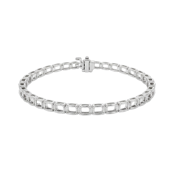 Emerald East-West 4 Prong Bracelet Mounting in 14K Gold
