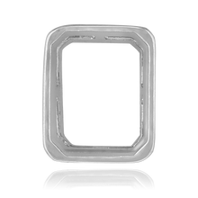 Load image into Gallery viewer, ITI NYC Emerald Shape Tapered Bezels With Airline in Sterling Silver (5.00 x 3.00 mm - 10.00 x 8.00 mm)
