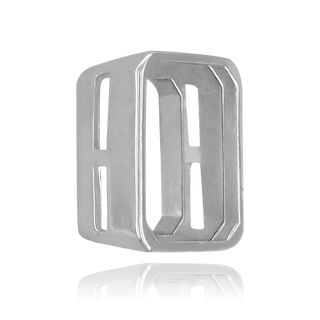 ITI NYC Emerald Shape Tapered Bezels With Airline in Sterling Silver (5.00 x 3.00 mm - 10.00 x 8.00 mm)