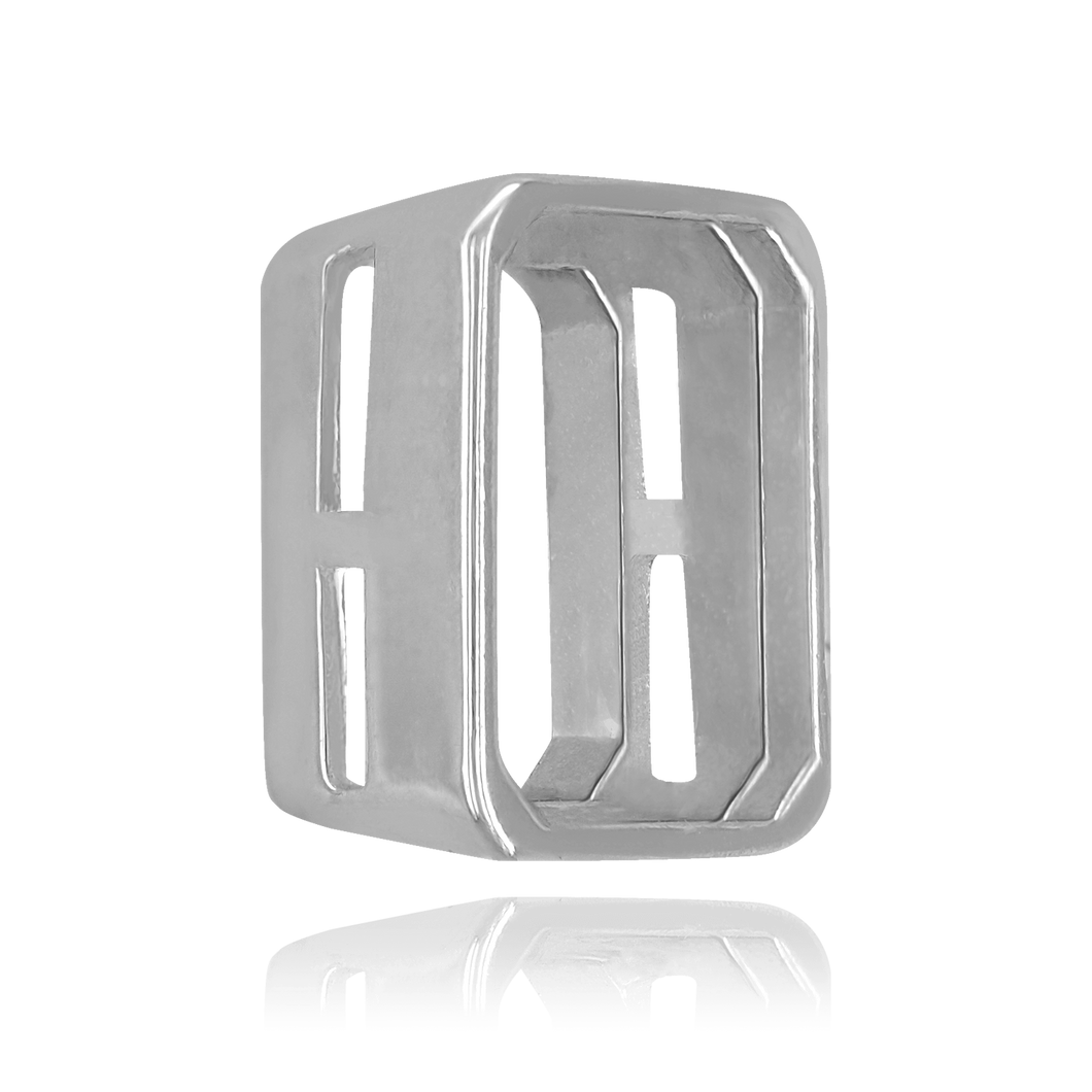 ITI NYC Emerald Shape Tapered Bezels With Airline in Sterling Silver (5.00 x 3.00 mm - 10.00 x 8.00 mm)